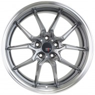 Option Lab S718 Nightfall Grey w/Machined Lip 19x9.5 5x112 +35