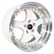 MST MT07 White Machined Gold Rivets 18x8.5 +20