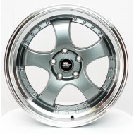 MST MT07 Gunmetal w/Machined Lip 17x9 5x112 +20