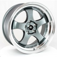 MST MT07 Gunmetal w/Machined Lip 17x9 5x112 +20