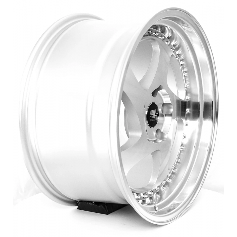 MST MT15 Silver w/Machined Lip 18x9.5 5x112 +35