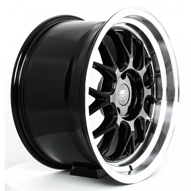 MST MT43 Black W/Machined Lip 18x8.5 5x112 +35