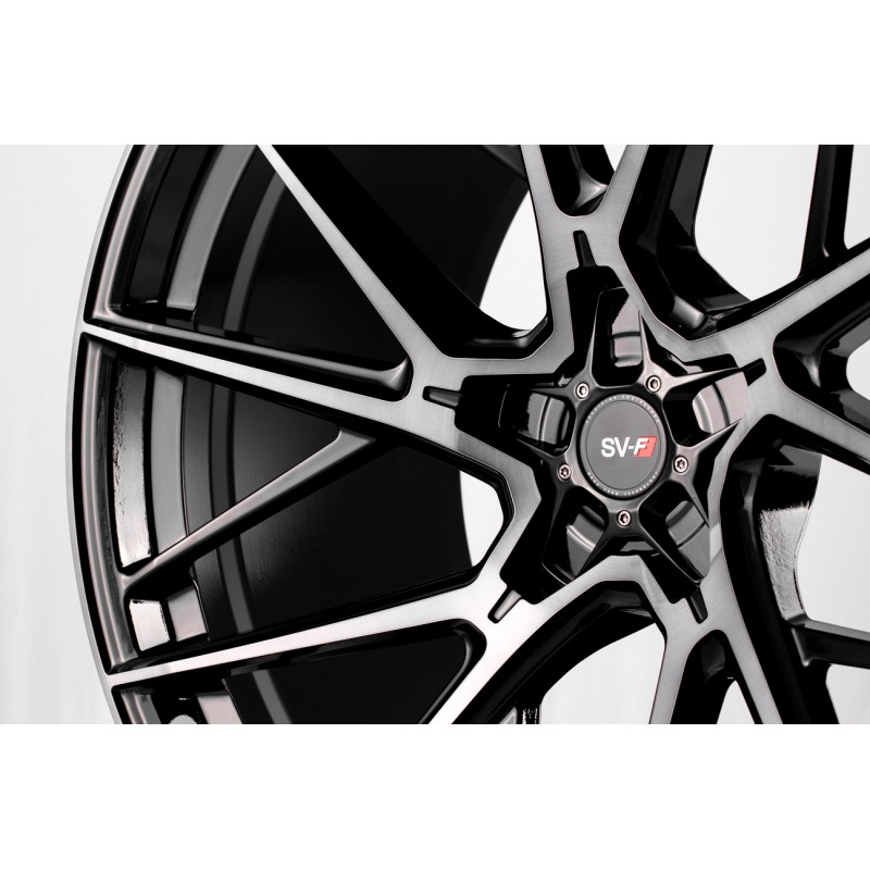 Savini SV-F6 Black Double Dark Tint 22x12 5x112