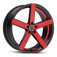 Ignite Spark Gloss Black Candy Red Machine 22x8.5 5x112 +35