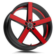 Ignite Spark Gloss Black Candy Red Machine 22x8.5 5x112 +35